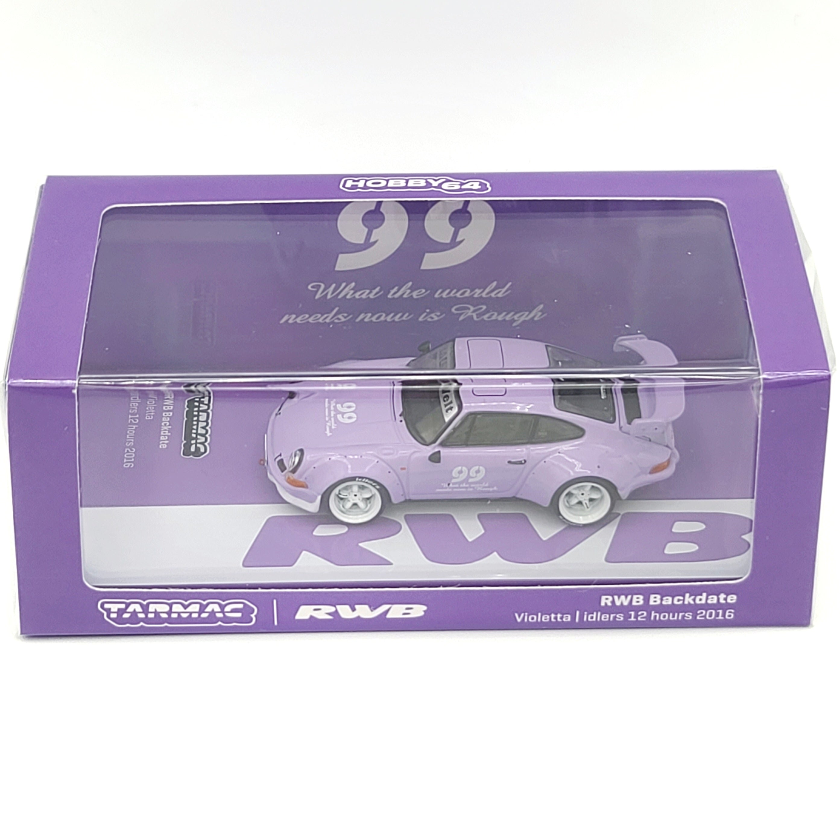 Tarmac Works RWB Porsche Backdate Violetta Idlers 12 Hour 2016 (2024 Hobby64)